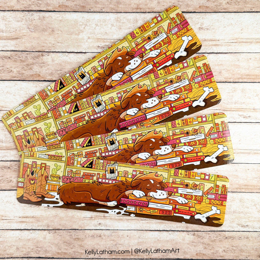 Australian Shepherd Western Bookmark | Cowboy Dog Book Lover Gift