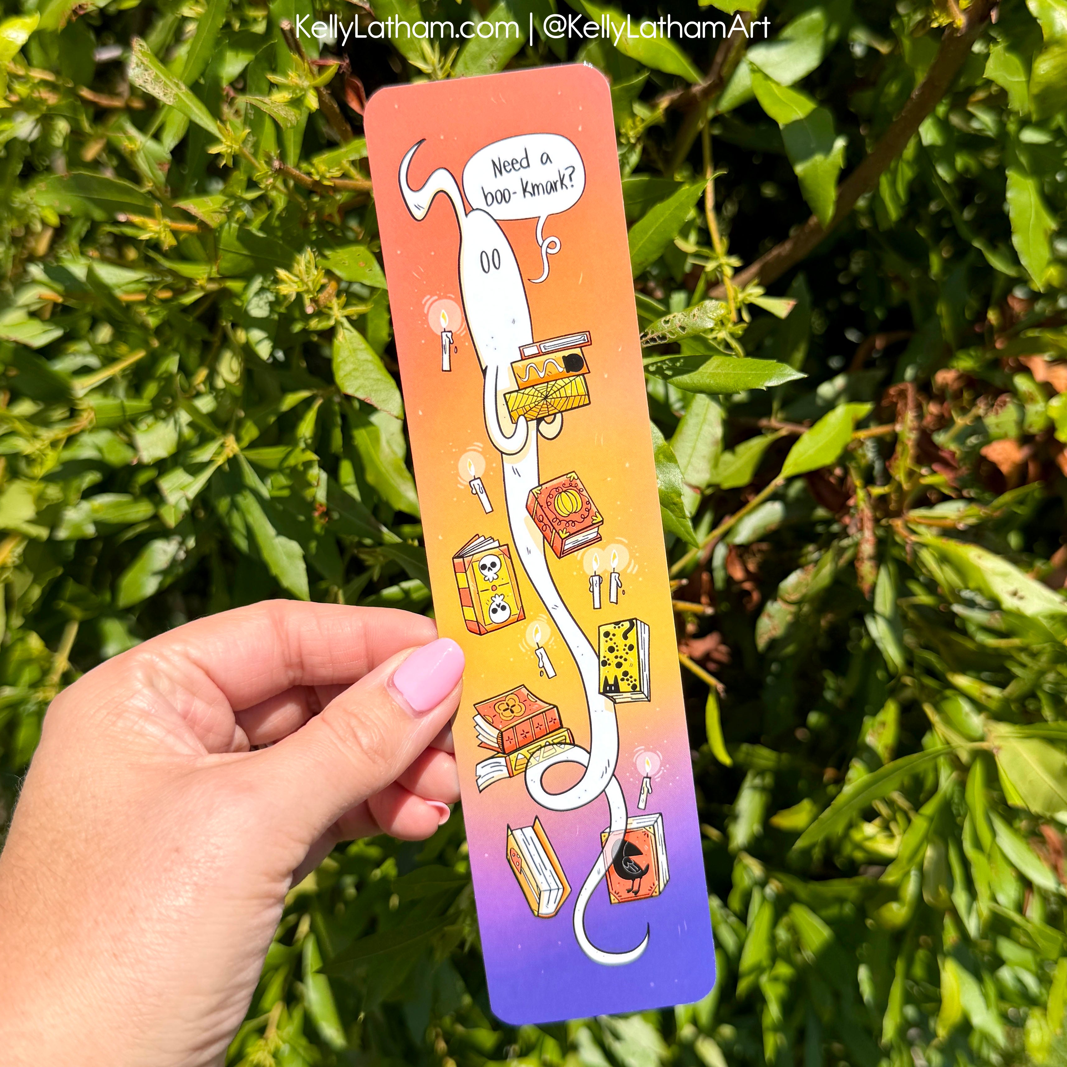 Haunted Books Halloween Bookmark | Cute Ghost Bookmark for Book Lovers