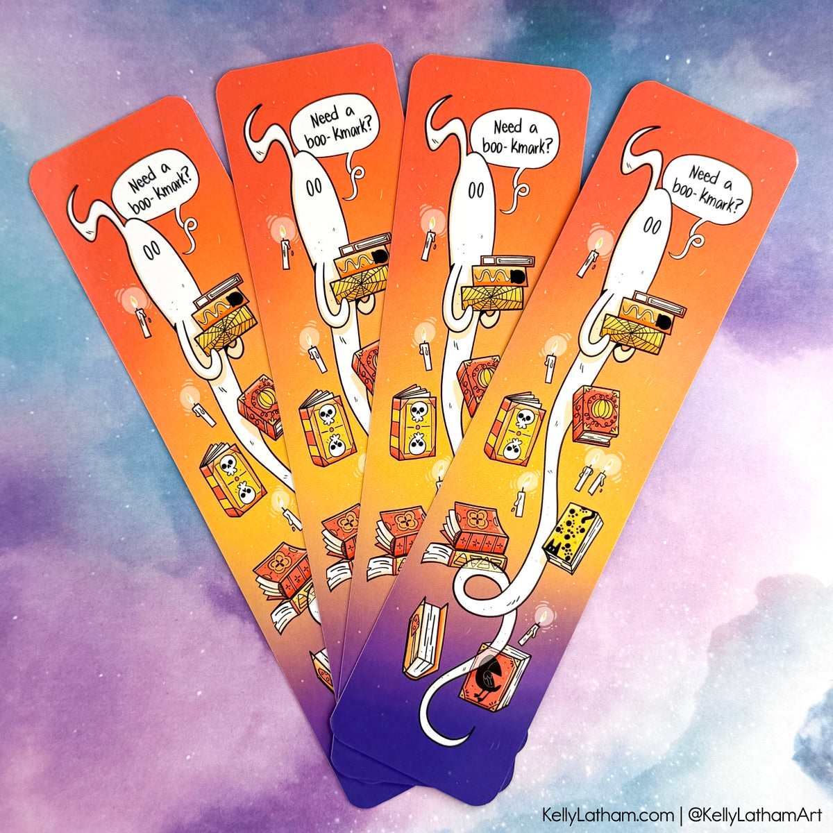 Haunted Books Halloween Bookmark | Cute Ghost Bookmark for Book Lovers
