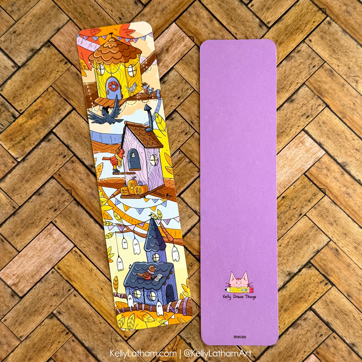 Fall Birdhouse Bookmark | Cute Autumn Halloween Bookmark for Book Lovers