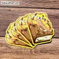 Dinosaur Fossil Dig Book Sticker, Prehistoric Archaeology Vinyl Art