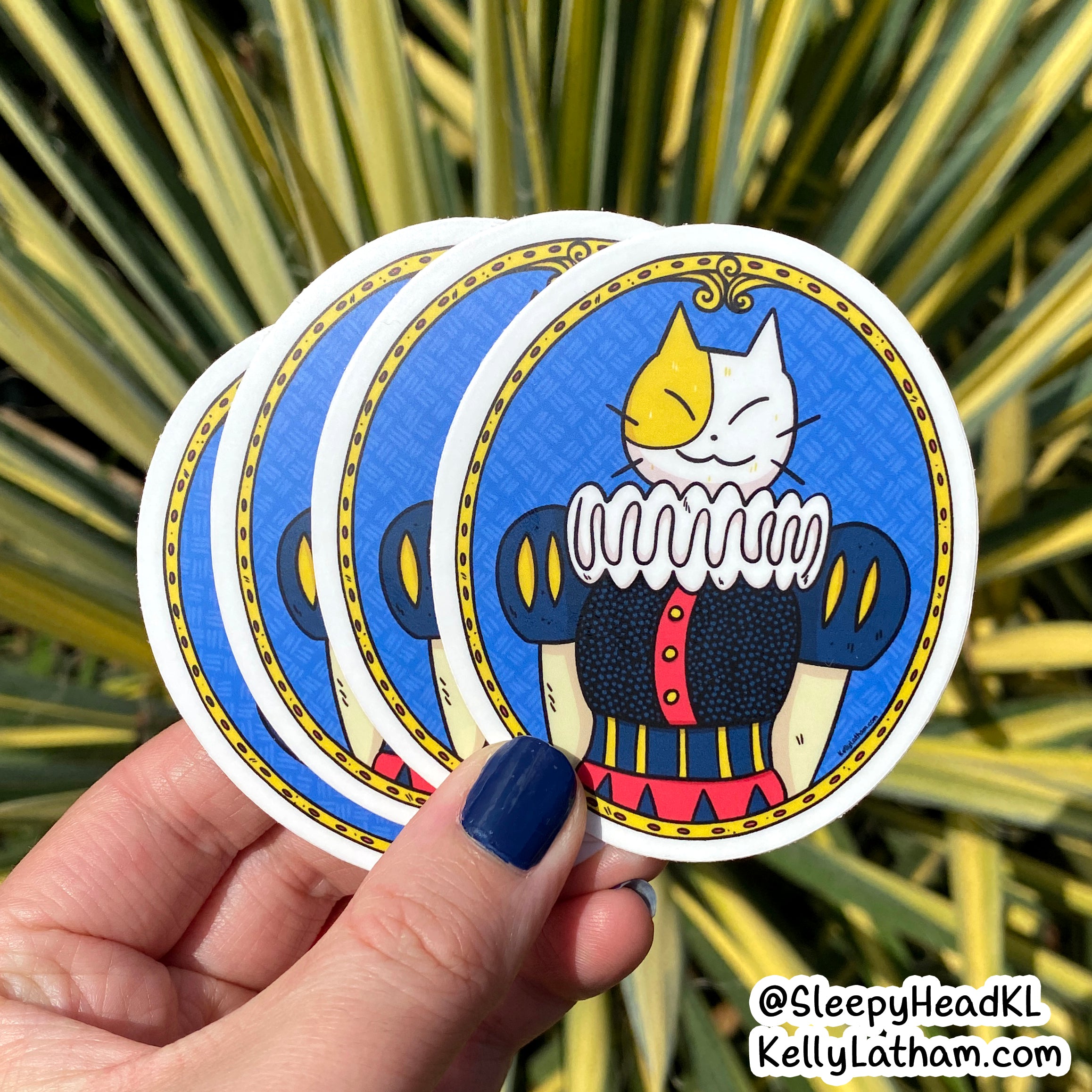 Fancy Cat Sticker | Funny Renaissance Cat Vinyl Sticker