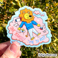 Lion Rest Sticker | Cute Self Care Reminder Lion Vinyl Sticker