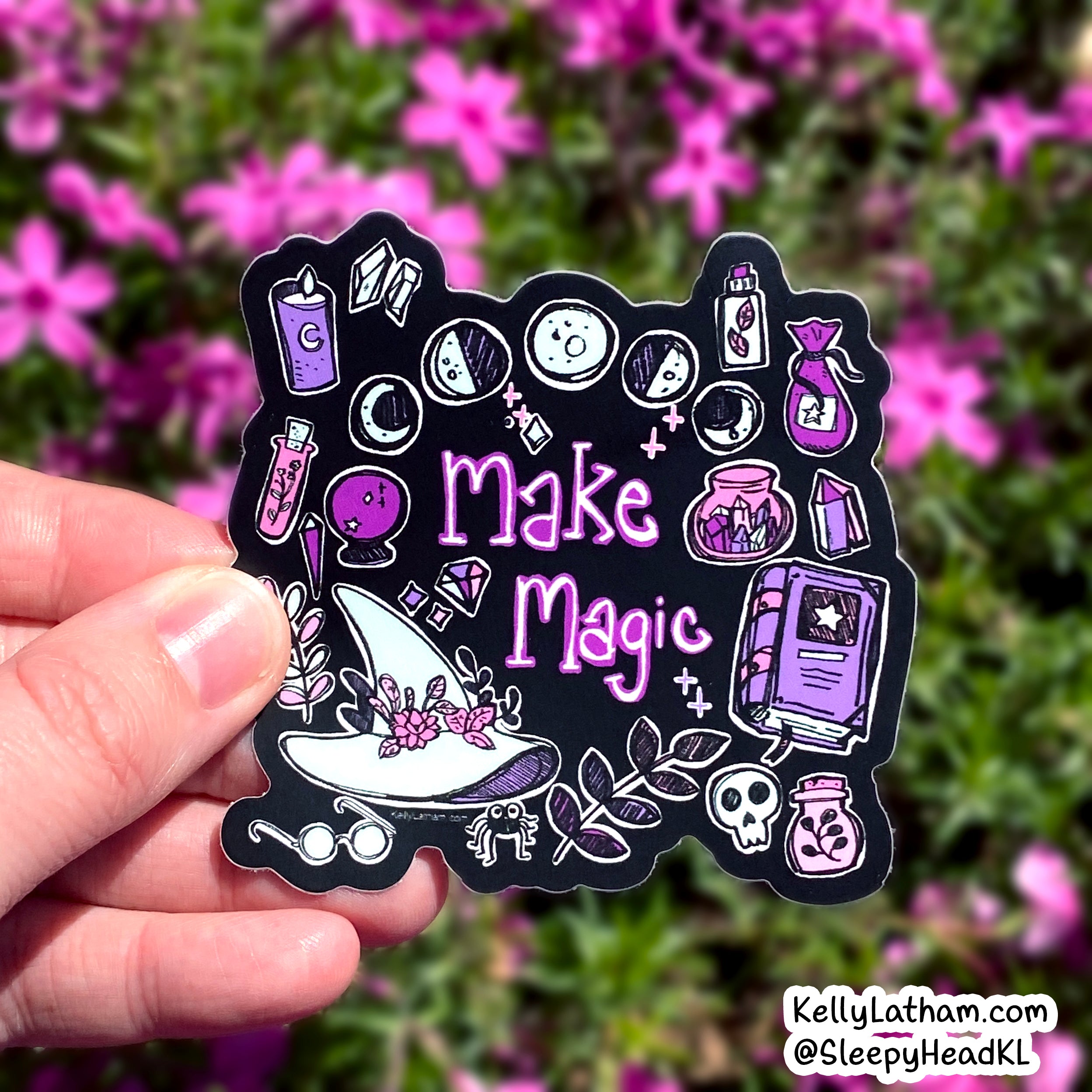 Make Magic Witchy Sticker | Cute Magical Halloween Vinyl Sticker
