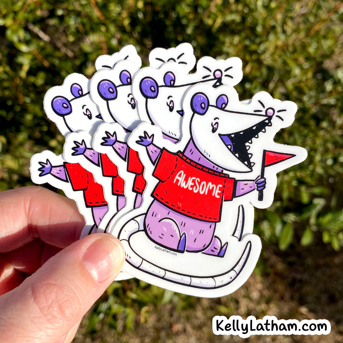 Awesome Opossum Sticker | Funny Cute Opossum Vinyl Sticker