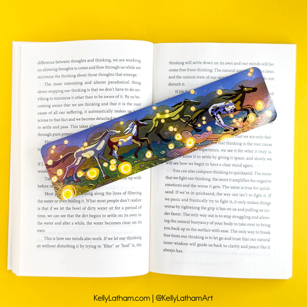 Running Horses Bookmark | Western Horse Book Lover Gift
