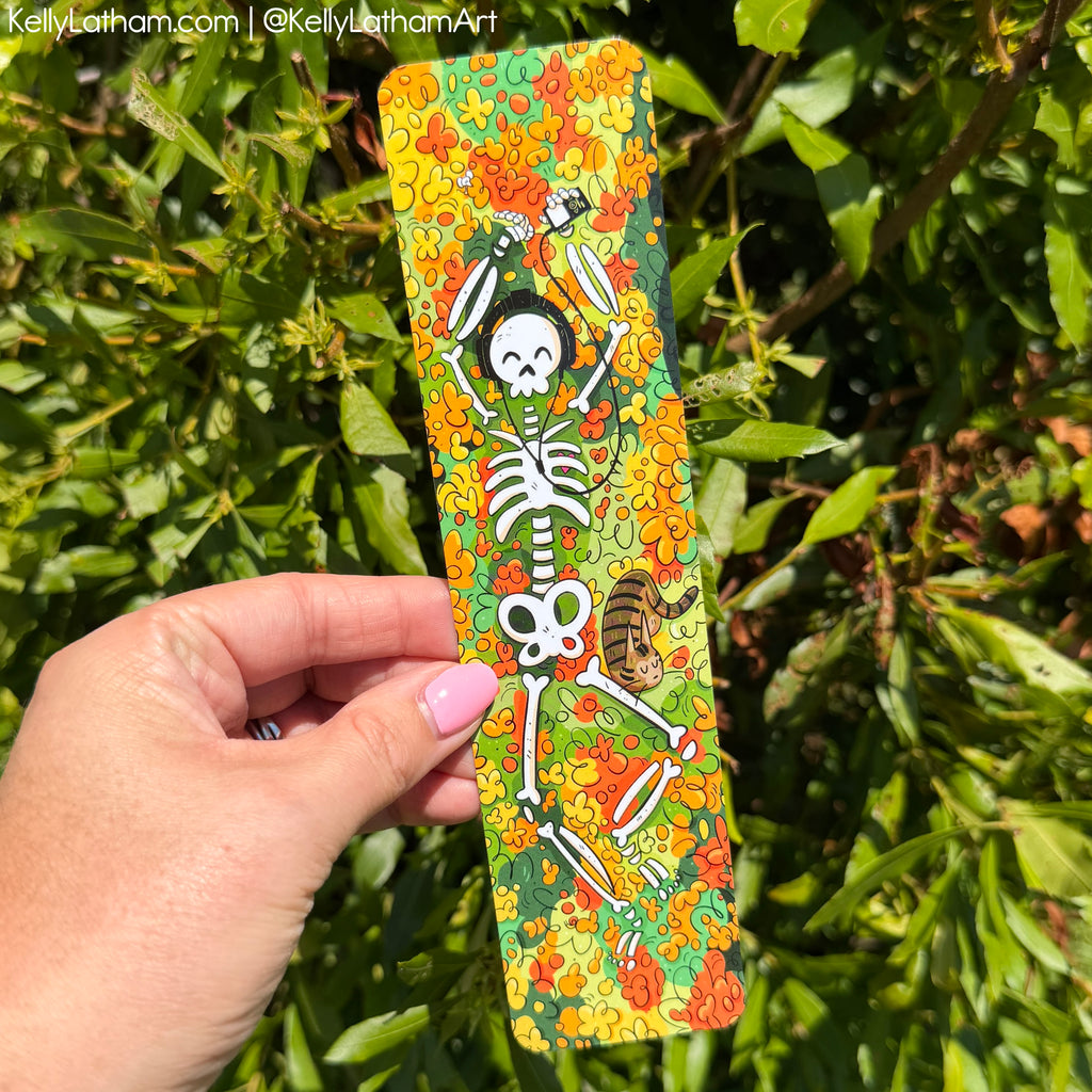 Skeleton Halloween Bookmark | Cute Spooky Fall Bookmark for Book Lovers