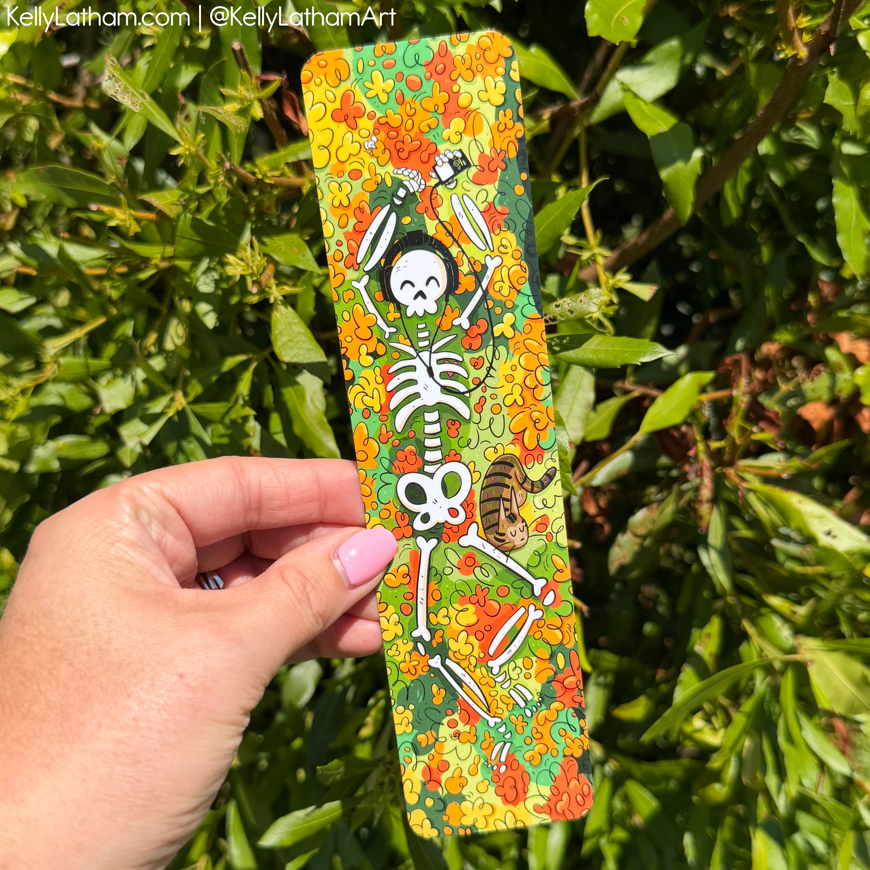 Skeleton Halloween Bookmark | Cute Spooky Fall Bookmark for Book Lovers