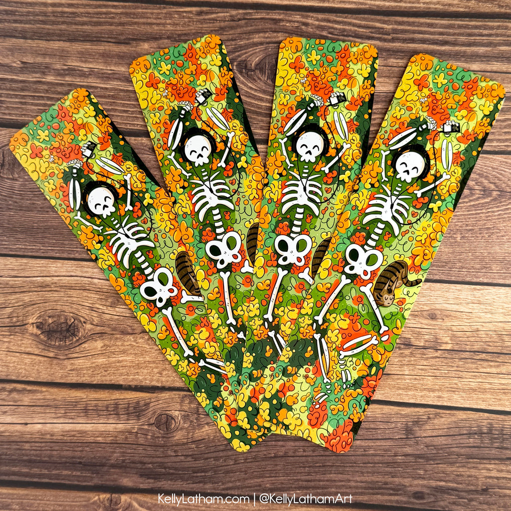 Skeleton Halloween Bookmark | Cute Spooky Fall Bookmark for Book Lovers