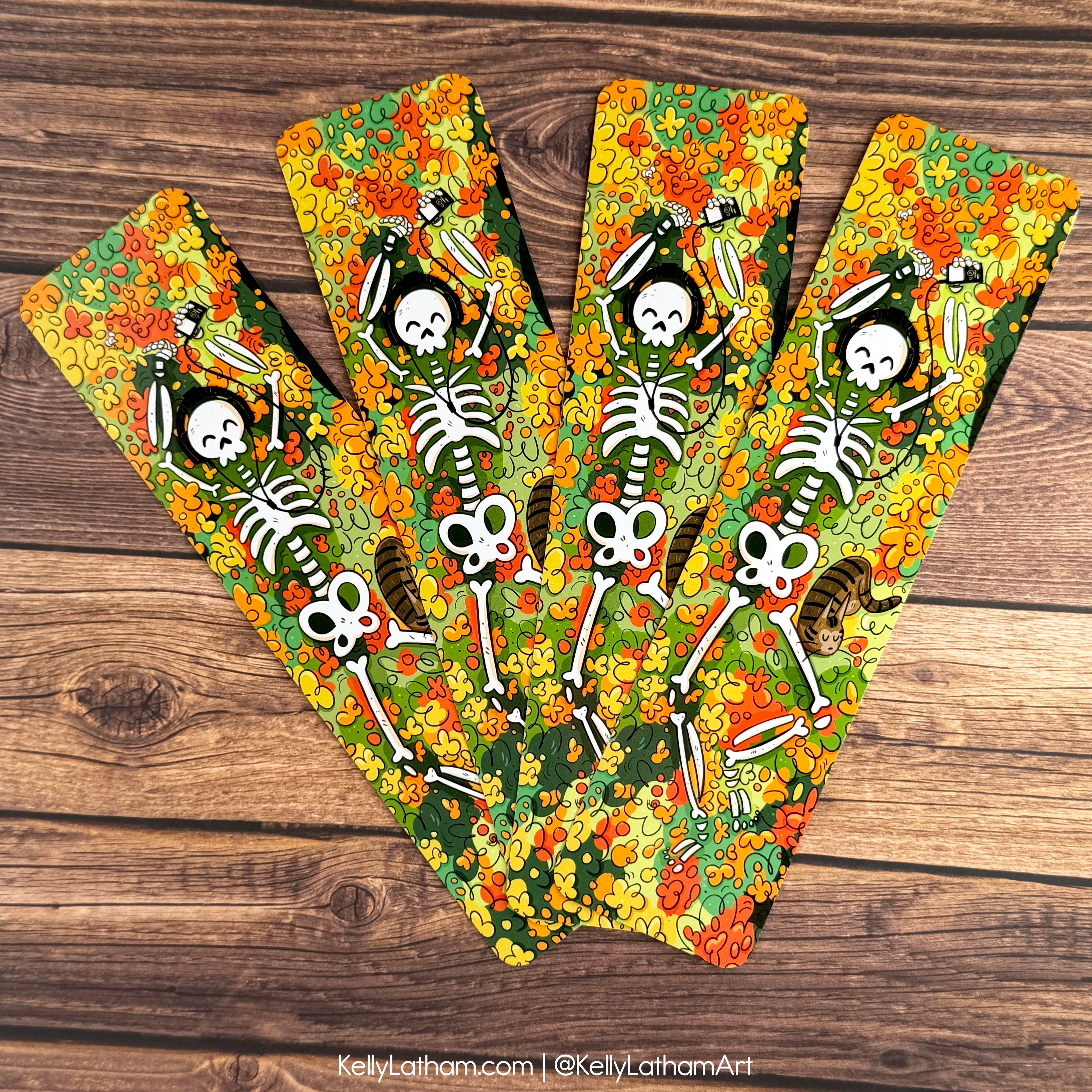 Skeleton Halloween Bookmark | Cute Spooky Fall Bookmark for Book Lovers