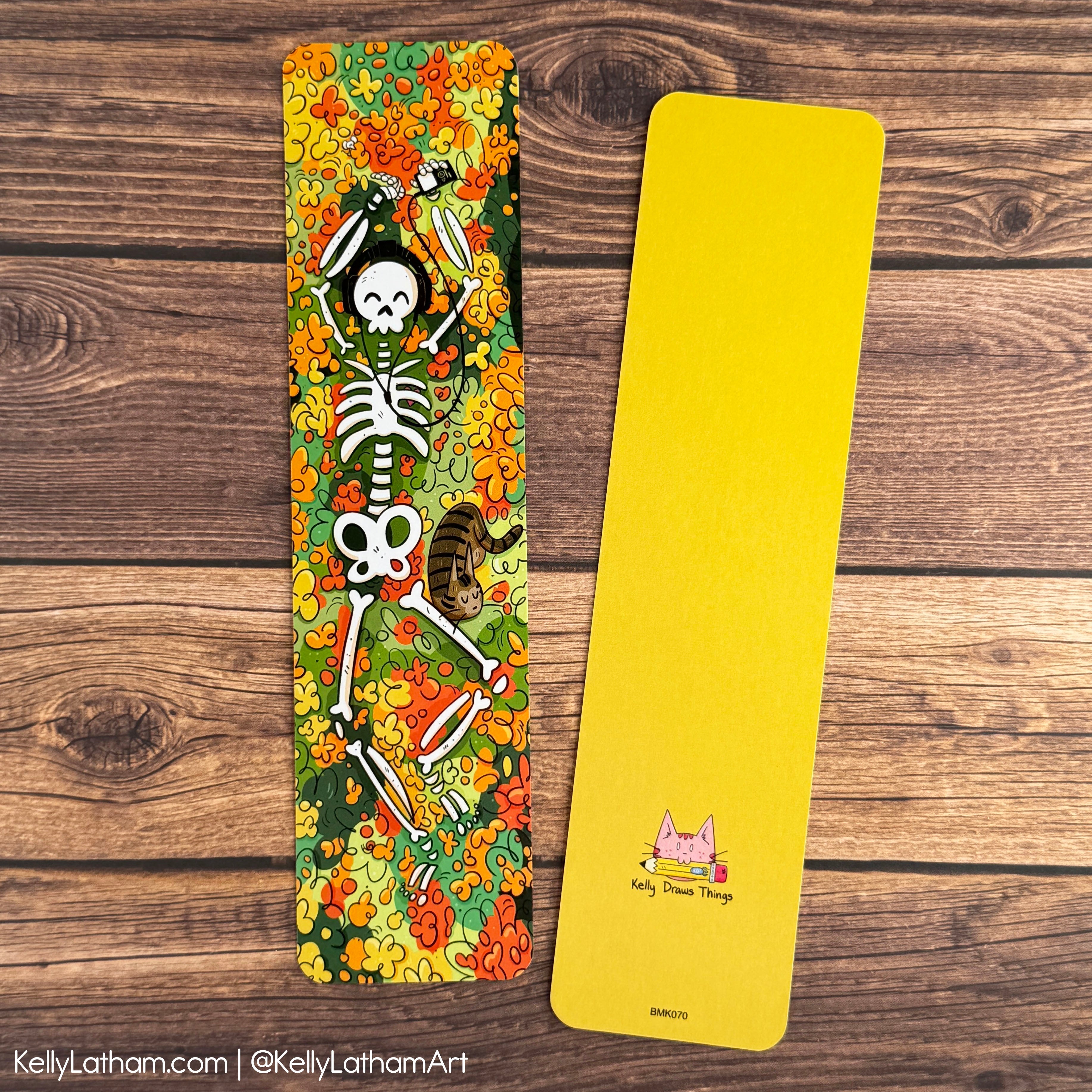 Skeleton Halloween Bookmark | Cute Spooky Fall Bookmark for Book Lovers