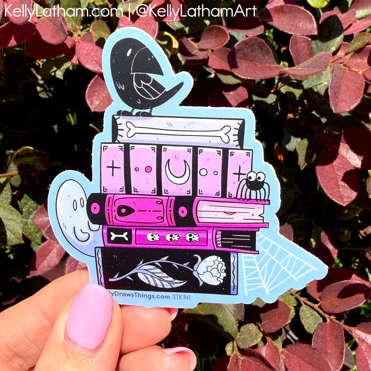 Spooky Books Halloween Sticker | Cute Book Lover Fall Vinyl Sticker