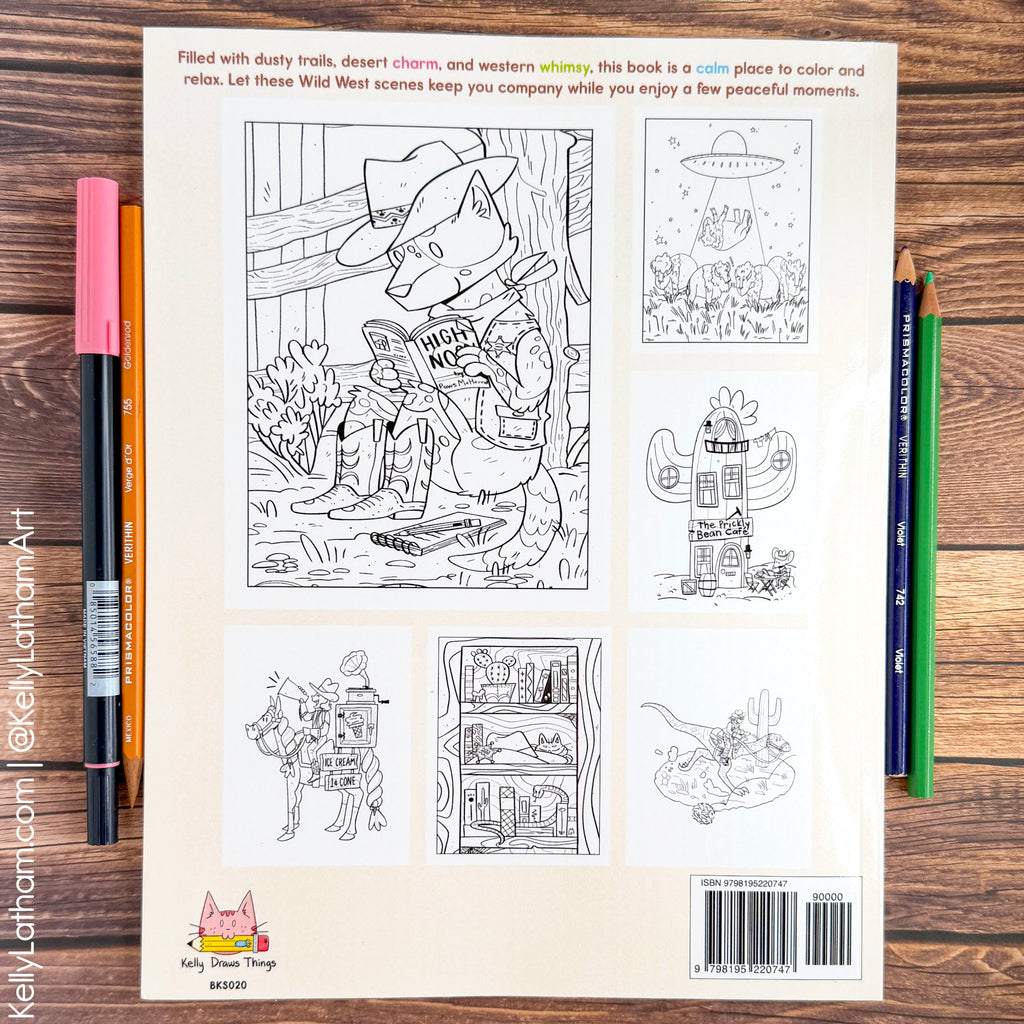 Wild West Whimsy Coloring Book | Cute Western Coloring Book