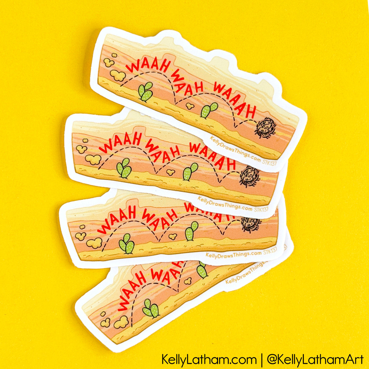 Wah Wah Wah Sticker | Funny Western Tumbleweed Vinyl Sticker