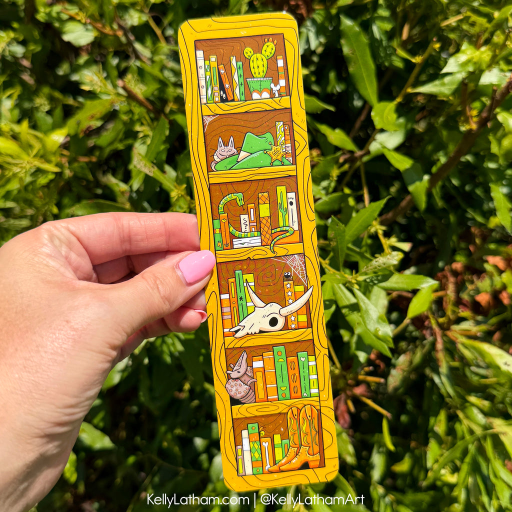 Western Bookshelf Bookmark | Cowboy Book Lover Gift