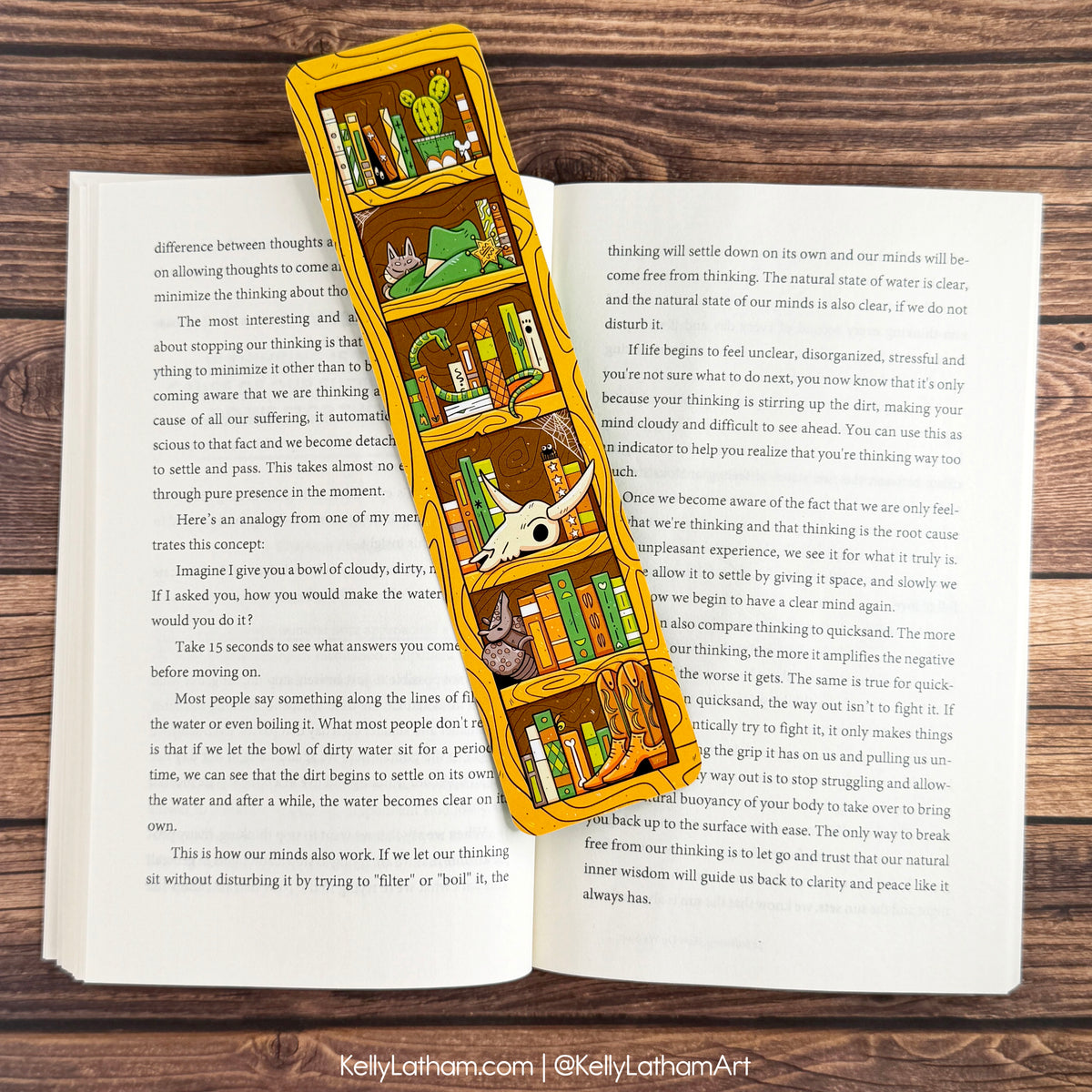 Western Bookshelf Bookmark | Cowboy Book Lover Gift