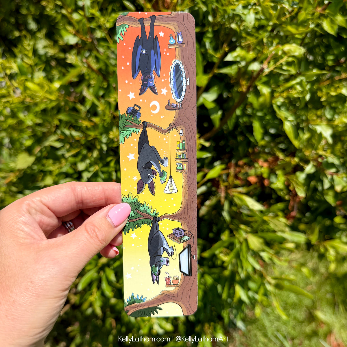Bat Reading Halloween Bookmark | Cute Bat Fall Bookmark for Book Lovers